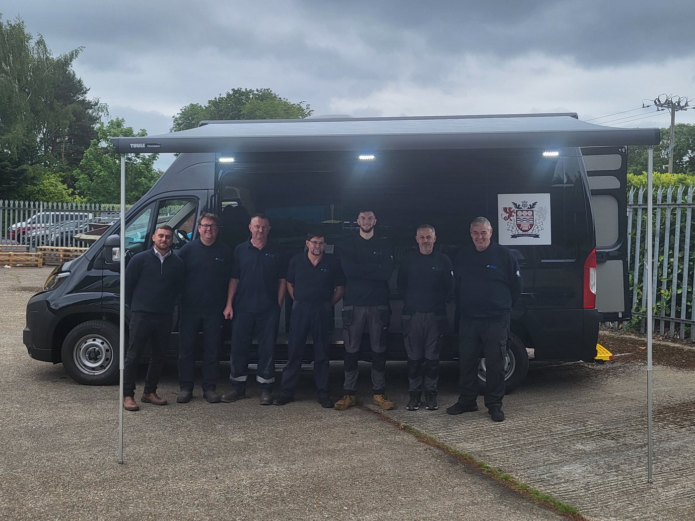 The SVP team with a completed welfare unit