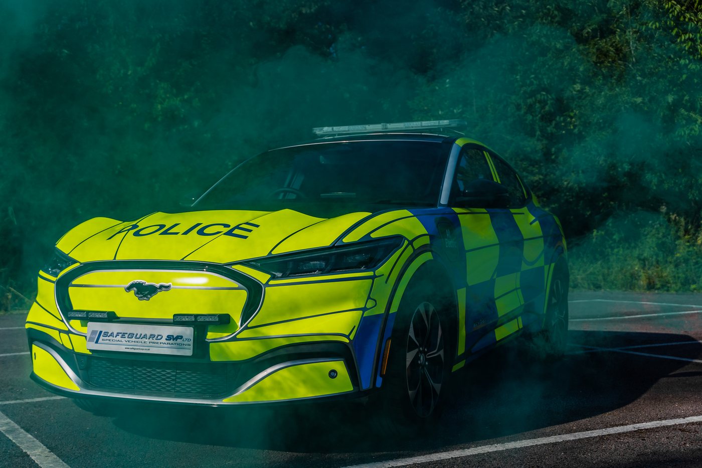 Police Mustang Mach-E front detail
