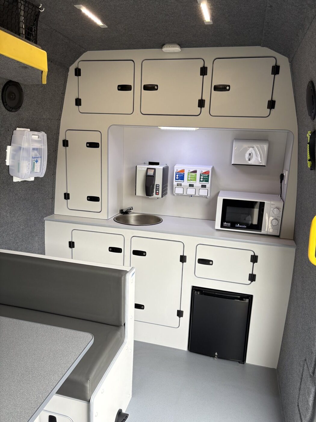 Welfare unit kitchen area
