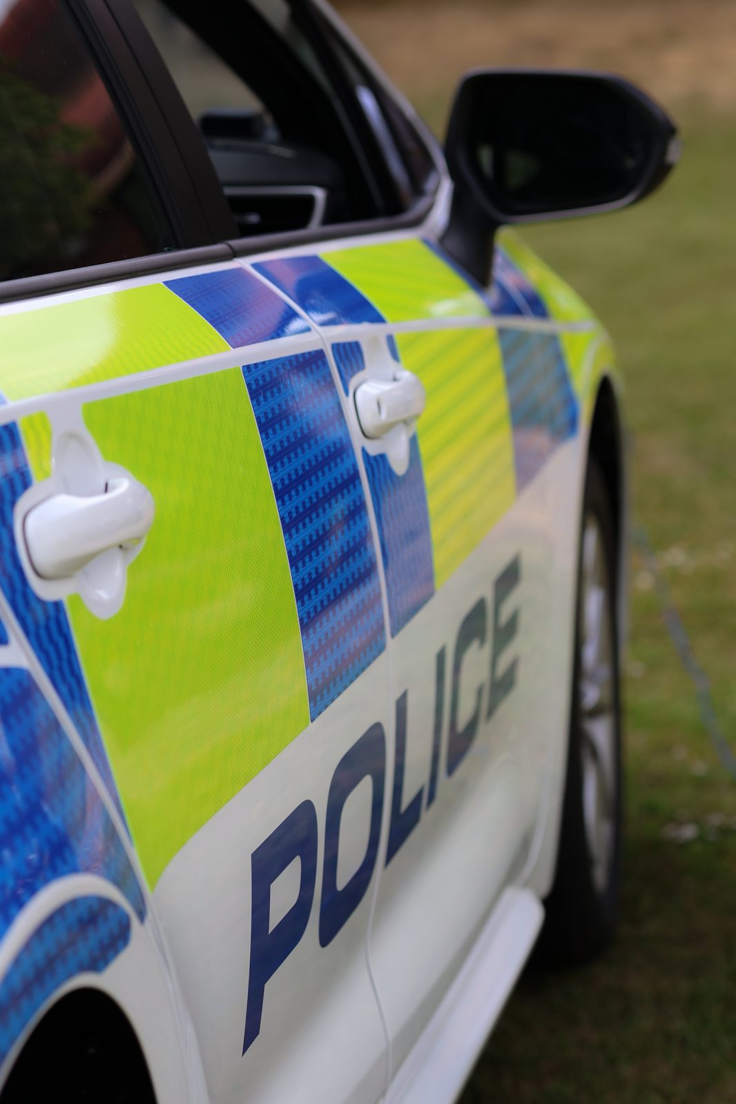 Police vehicle door detail