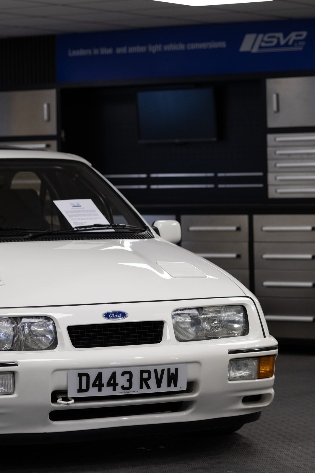 Classic Ford Sierra Cosworth at SVP's workshop
