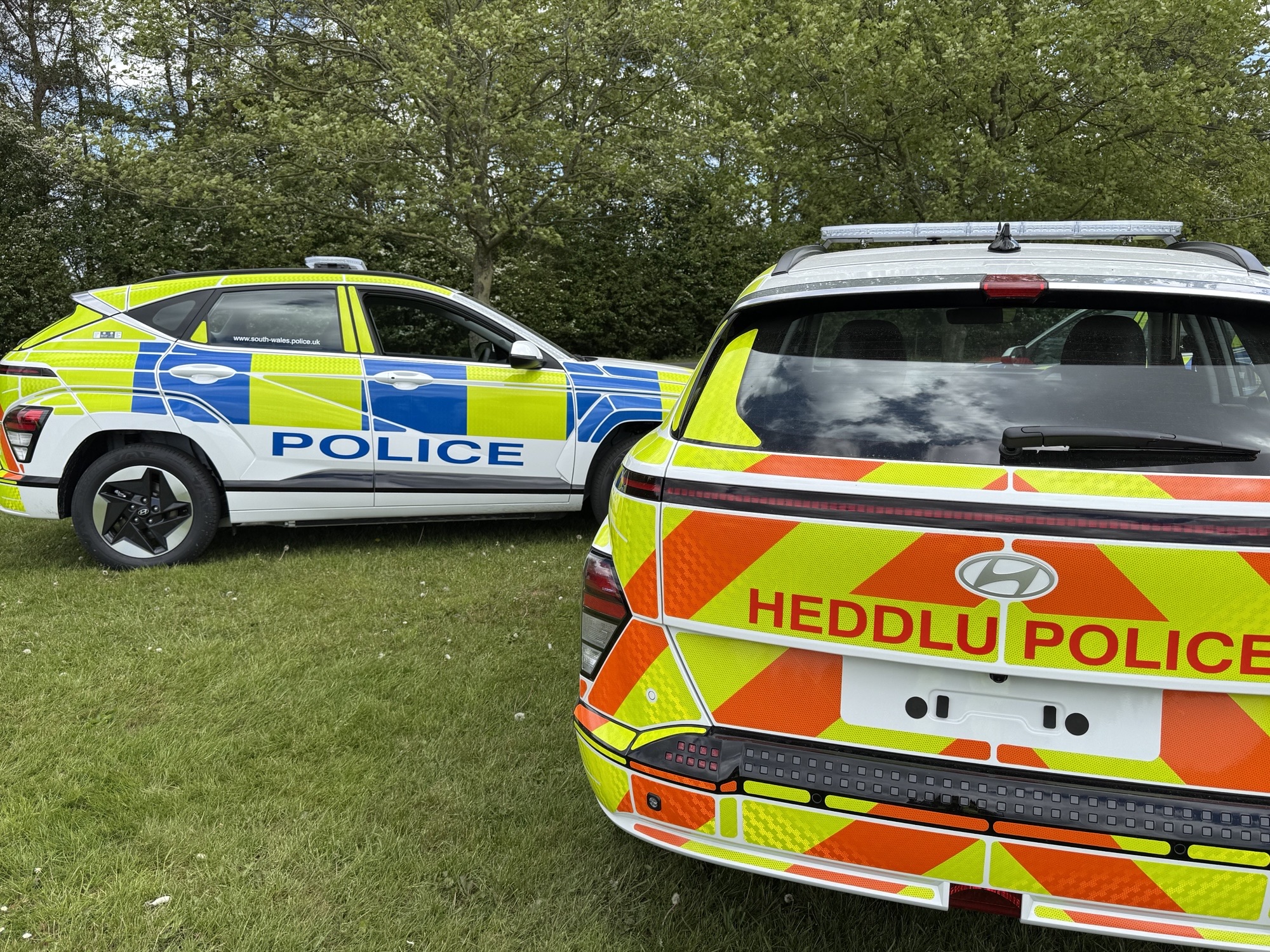 Police Hyundai Kona, rear close-up