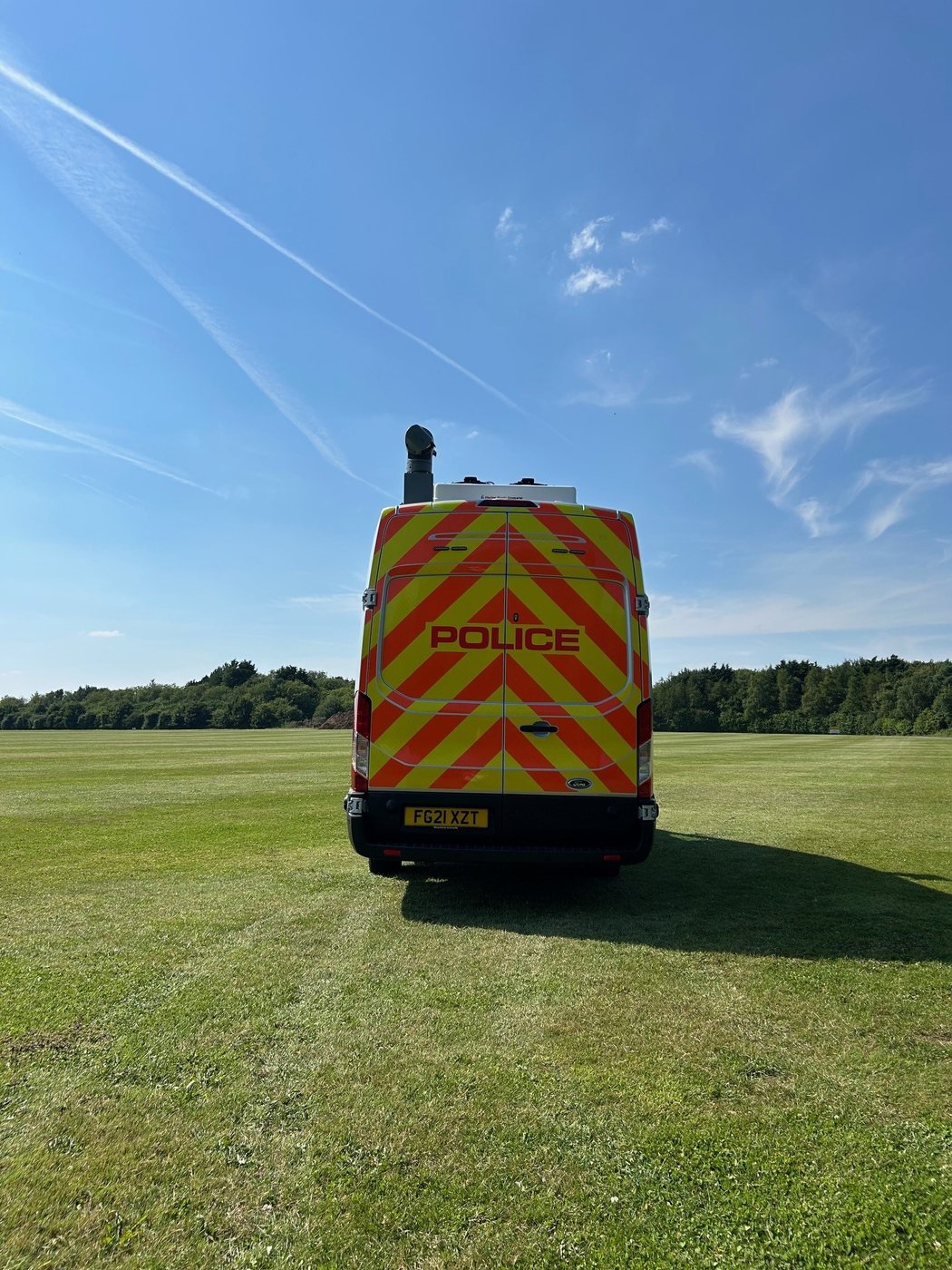 Facial recognition vehicle, rear view
