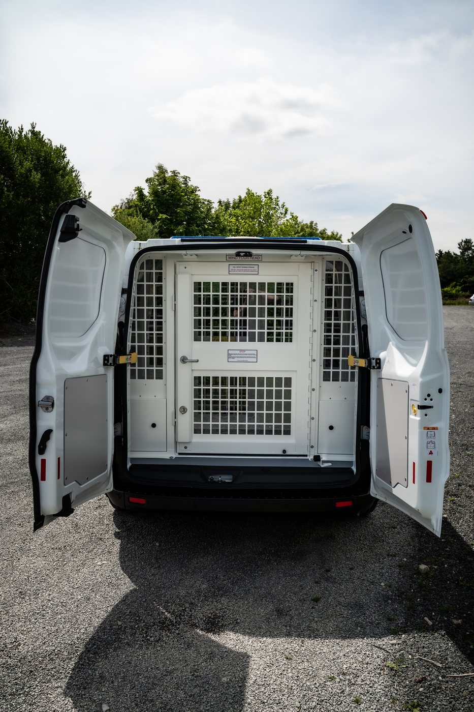 Cell unit, rear doors open