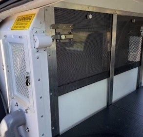 Skoda dog unit, kennel door detail