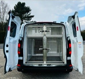 Transit Custom dog unit, rear doors open