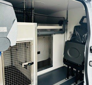 Transit Custom dog unit interior
