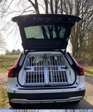 Volvo dog unit, kennel rear view