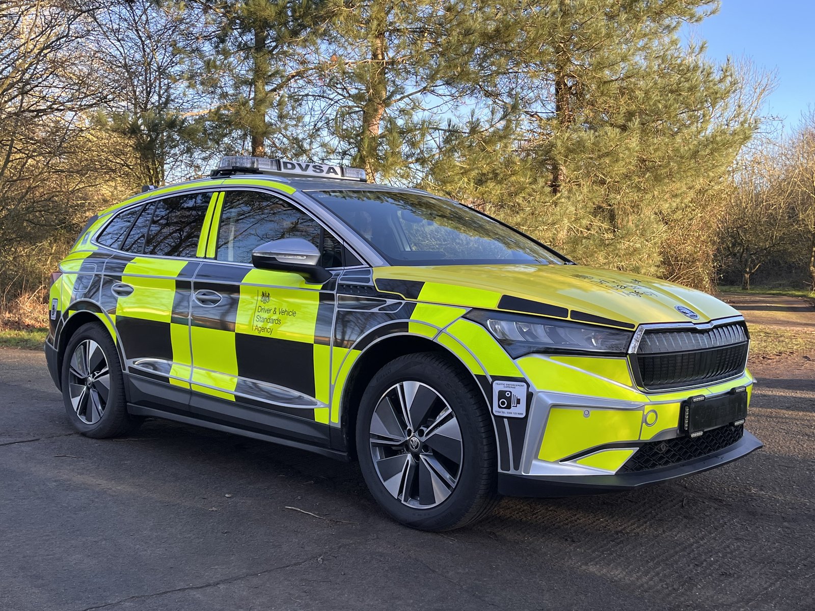 DVSA enforcement vehicle, front three-quarter view