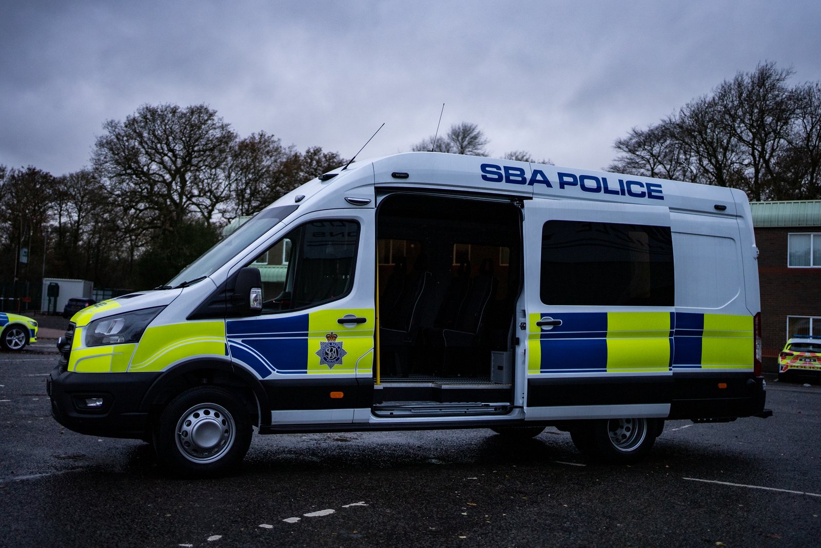 SBA Police PSU conversion, side view with door open