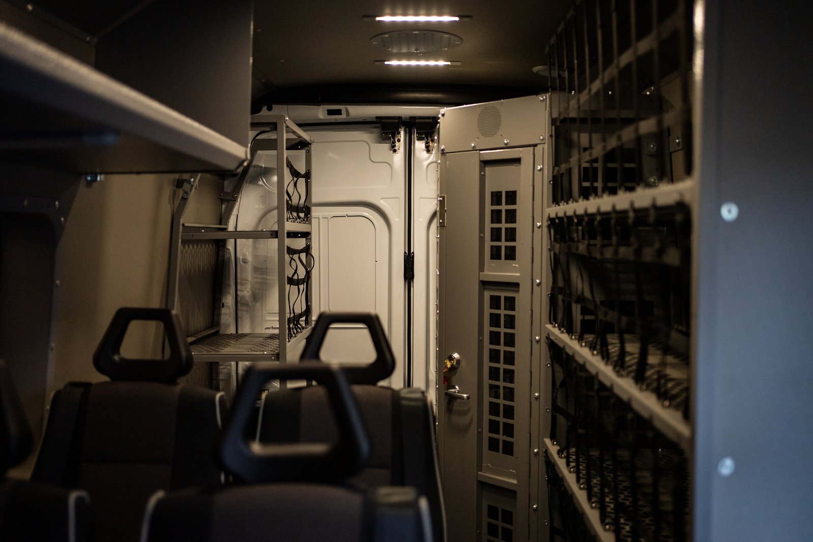 PSU conversion interior, secure cage and storage