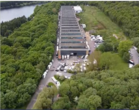 Aerial view of SVP's Stocksbridge site